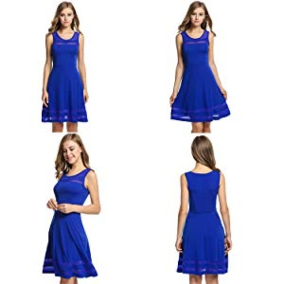 Hotouch Dresses & Skirts - Hotouch Sleeveless A-Line Flare Slim Sheer Dress